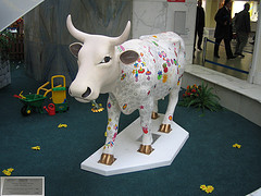 No 44 Crocus, the colour me cow at Edinburgh Cow Parade 2006