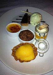 Witchery pudding selection at The Witchery restaurant