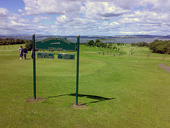 View from outside the clubhouse at Silverknowes Golf Course Edinburgh