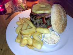 12oz Hawaiian burger at Revolution bar, Edinburgh