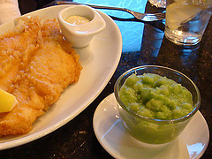 Mushy peas at the Tailend Fish Restaurant and Fish Bar, Albert Place, Edinburgh