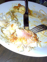Undercooked halibut at Cruz restaurant, Leith, Edinburgh