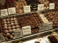 Confectionery for sale at S Luca of Musselburgh, Edinburgh