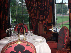 Rhubarb restaurant dining room at Edinburghs Prestonfield Hotel