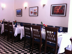 Interior of Mezbaan restaurant, Edinburgh