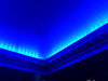 Ceiling blue lighting in Vienna bar of Le Monde on Edinburgh's George St