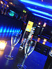 Champagne glasses in back room bar of Tokyo nightclub in Le Monde on Edinburgh's George St