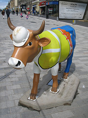 No 46 Moo-rrison Cowstruction at Edinburgh Cow Parade 2006