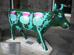 No 76 Thistle Be the Cow in Edinburgh at Edinburgh Cow Parade 2006