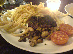8oz Aberdeen Angus steak fillet at The Sizzlin' Scot, Edinburgh