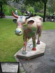No 2 The Golden Cow of Craigmillar at Edinburgh Cow Parade 2006