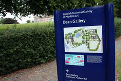 Sign and map near entrance to Edinburgh's Dean Gallery